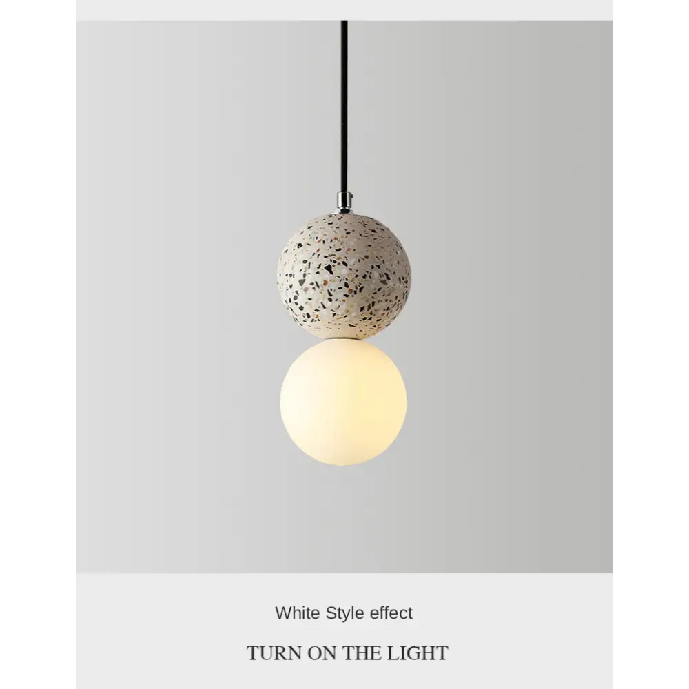 Nordic Creative Double - Ball Pendant Lamps for Living Dining - White - Lighting