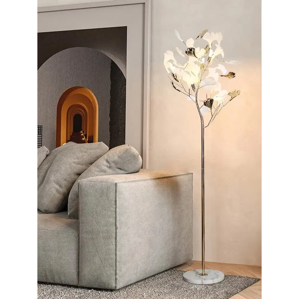 Nordic Ginkgo Leaf Floor Lamps for Living Sofa Bedroom - Lamp