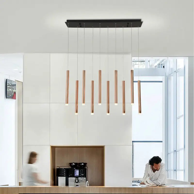 Nordic LED Pendant Light for Kitchen Dining Restaurant - 10 Heads / Cool Lighting