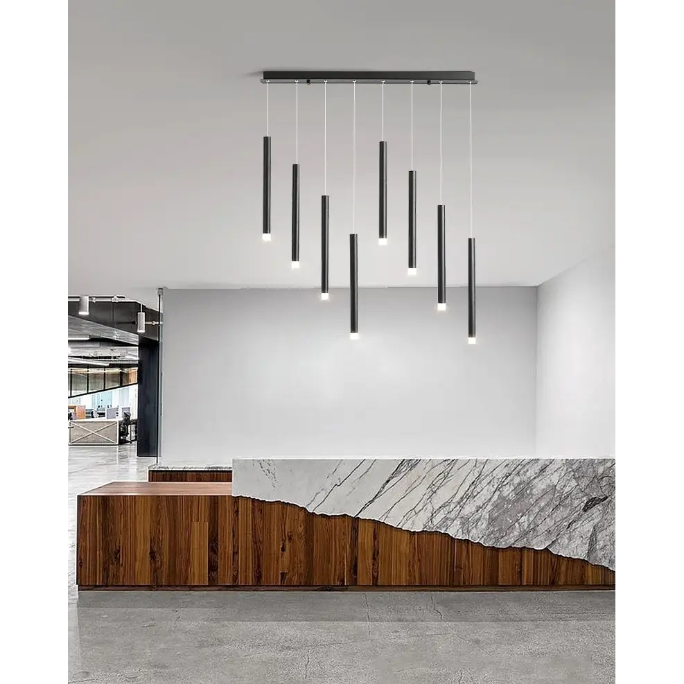 Nordic LED Pendant Light for Kitchen Dining Restaurant - 8 Heads / Cool Lighting