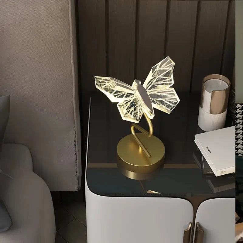 Nordic Luxury Creative Butterfly Lamp for Bedroom Living - Table