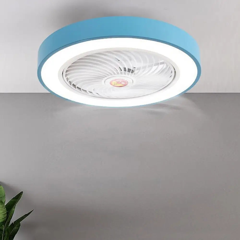Nordic Round Bladeless Ceiling Fan Light - Lighting > lights Fans