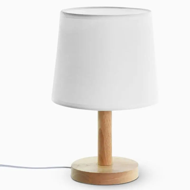 Nordic Wooden Fabric Shade Table Lamp - Lighting > & Floor Lamps Desk