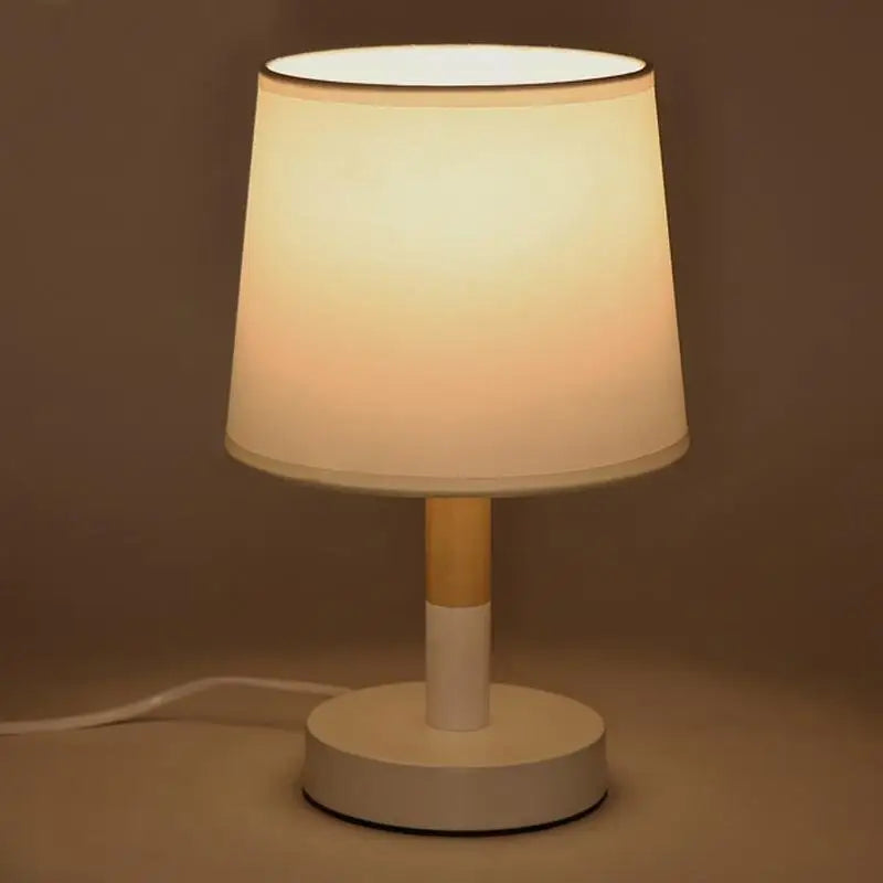 Nordic Wooden Fabric Shade Table Lamp - Lighting > & Floor Lamps Desk