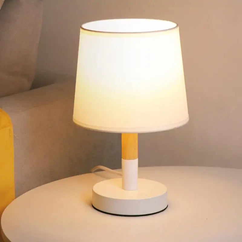 Nordic Wooden Fabric Shade Table Lamp - Iron Lighting > & Floor Lamps Desk