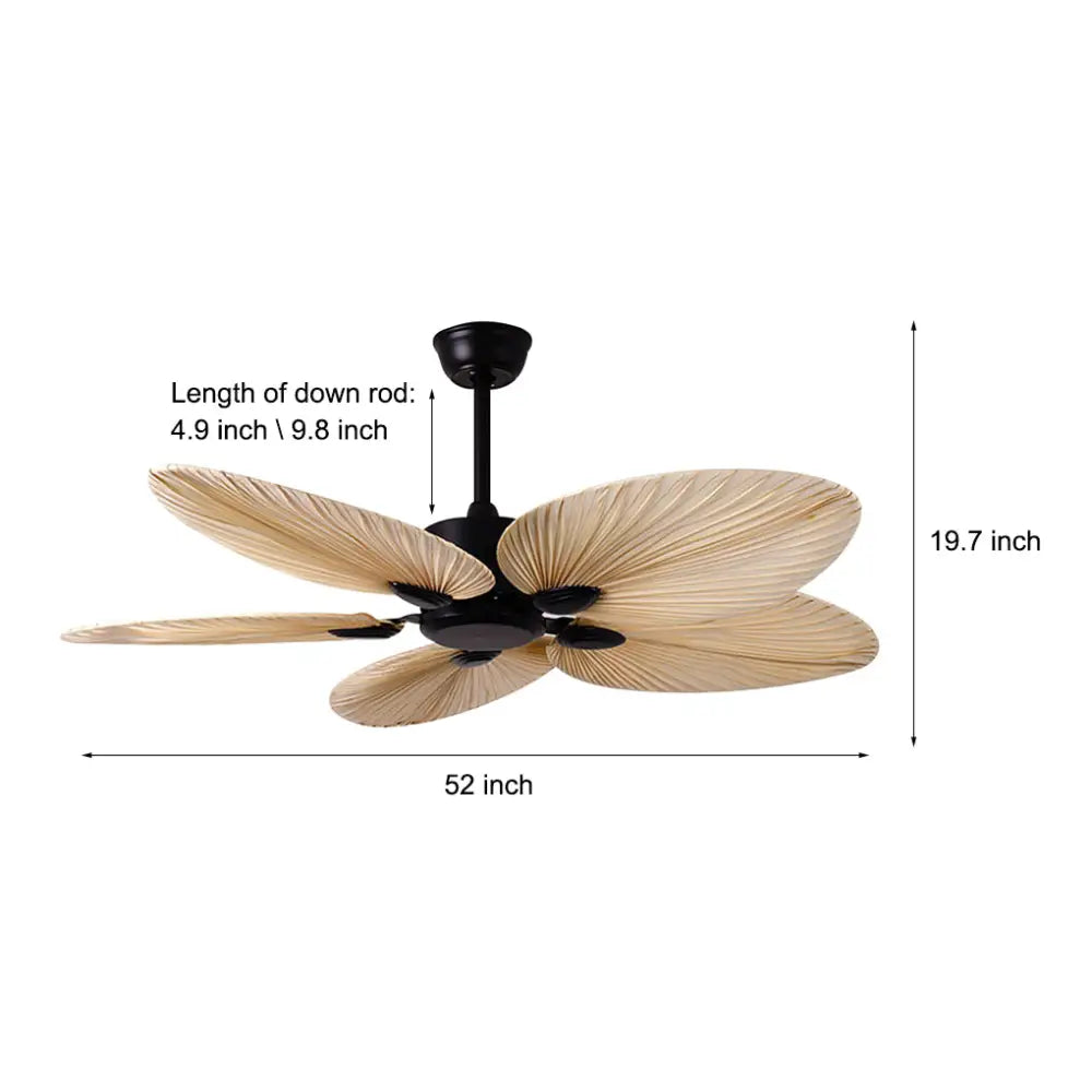 Palm Leaf Inverter Silent 52 Inch Ceiling Fan - Lighting > lights Fans