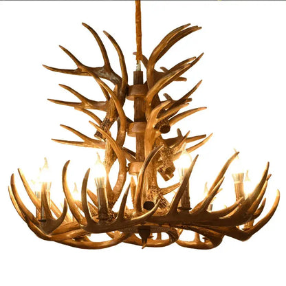 Retro Resin Antler Chandelier for Living Restaurant Bar - Home & Garden > Lighting