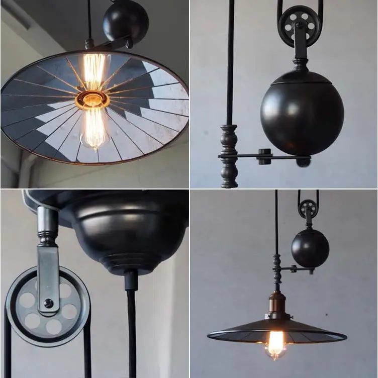 Retro Rough Iron Pendant Light for Kitchen Dining Bedroom - Lighting