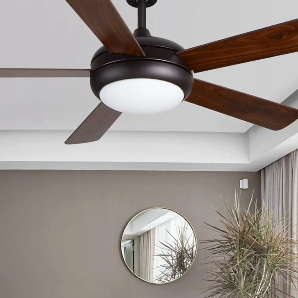 Retro Wood Fan Blade Ceiling with Lights - 52’’/132cm Lighting > Fans