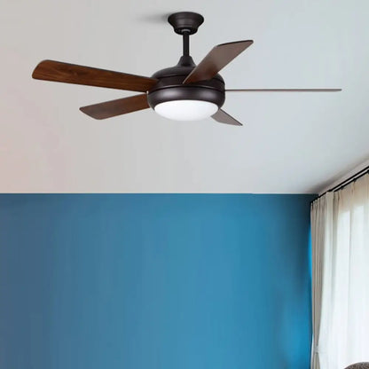 Retro Wood Fan Blade Ceiling with Lights - Lighting > Fans
