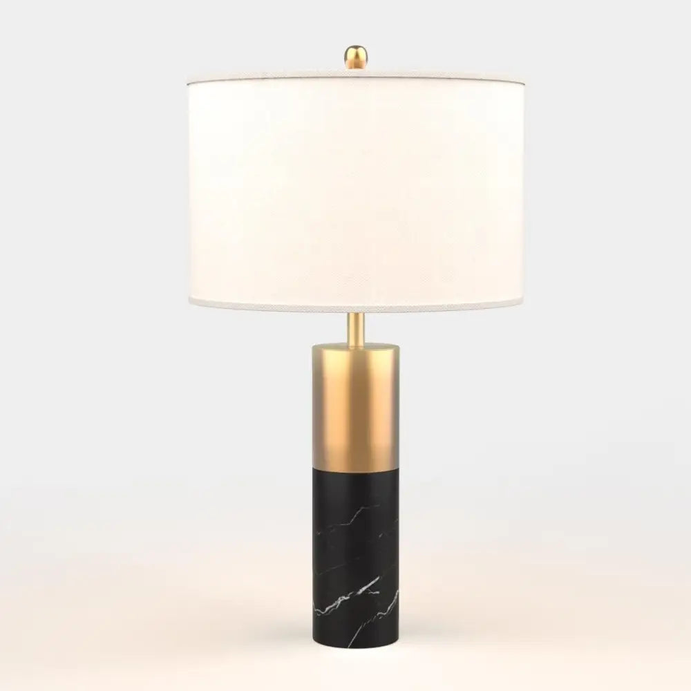 Rustic Marble Brass Table Lamp for Living Bedroom - Black - Lighting > & Floor Lamps Desk