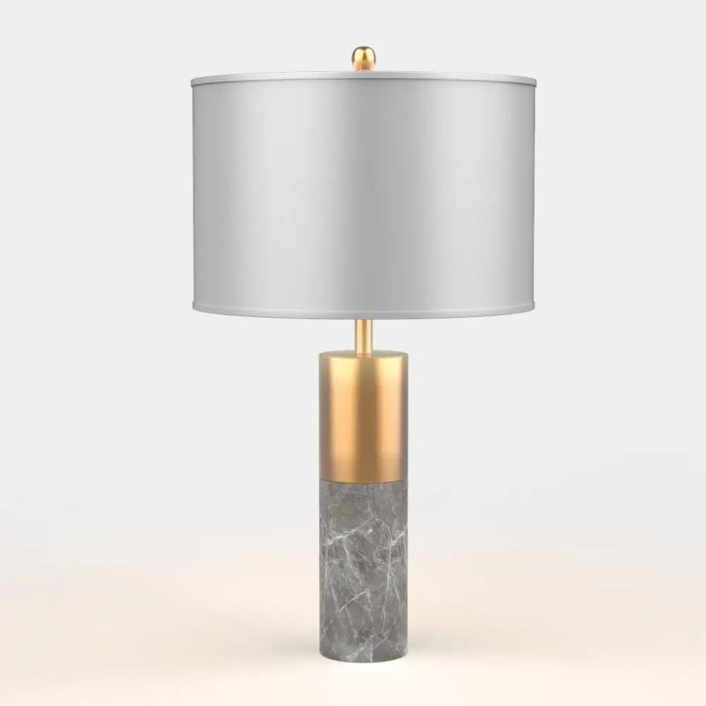 Rustic Marble Brass Table Lamp for Living Bedroom - Gray - Lighting > & Floor Lamps Desk