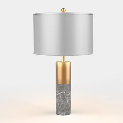 Rustic Marble Brass Table Lamp for Living Bedroom - Gray - Lighting > & Floor Lamps Desk