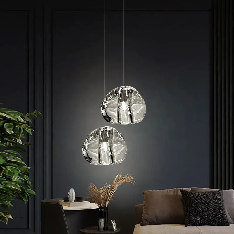 Single-Light Crystal Pendant Light for Bedroom Living Kitchen - Lighting