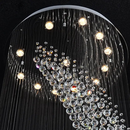 Spiral Moon Chandelier for Duplex Staircase Lobby Hall Stairwell - Home & Garden >