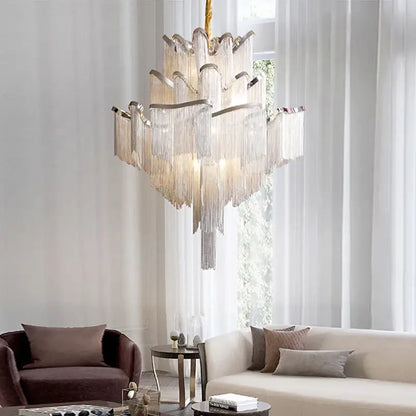 Tassels Aluminum Dimmable Ceiling Chandelier - Home & Garden > Lighting Fixtures