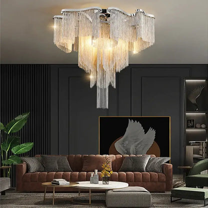 Tassels Aluminum Dimmable Ceiling Chandelier - Home & Garden > Lighting Fixtures