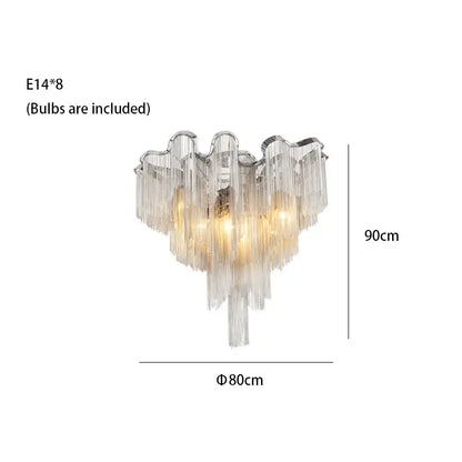 Tassels Aluminum Dimmable Ceiling Chandelier - 80cm/31.50“ / Dimmable/Warm