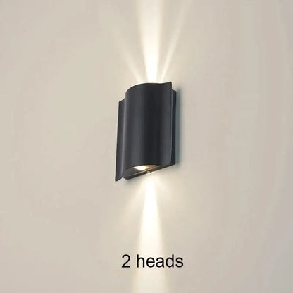 Waterproof Outdoor Simple Wall Sconce Light for Garden Porch - warm light / 2 heads 6W