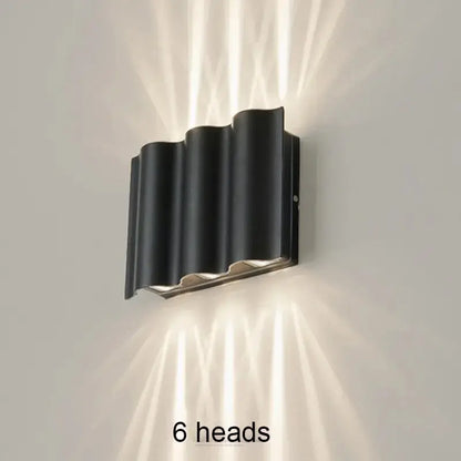 Waterproof Outdoor Simple Wall Sconce Light for Garden Porch - warm light / 6 heads 18W