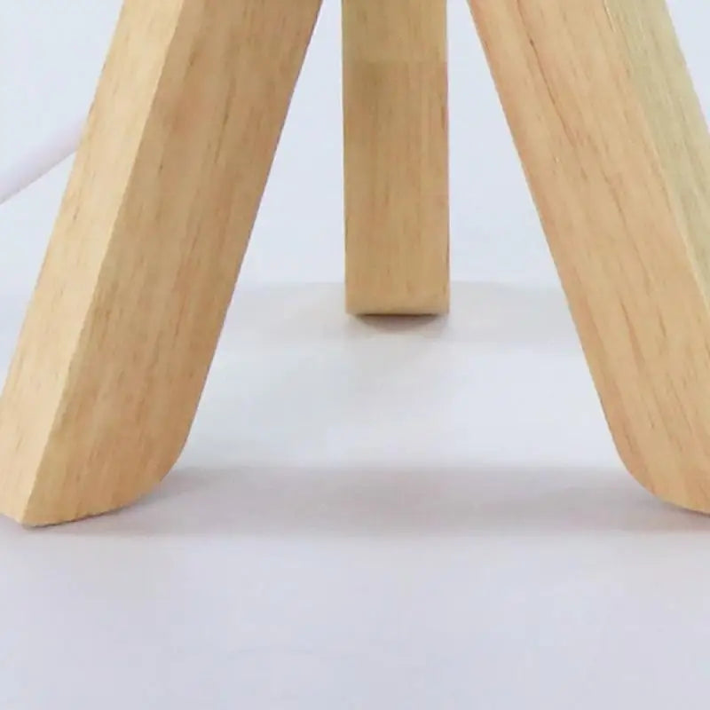 Wooden Tripod Table Lamp with Linen Shade - Lighting > & Floor Lamps